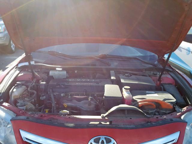 4T1BB3EK4BU131762 - 2011 TOYOTA CAMRY HYBR RED photo 7