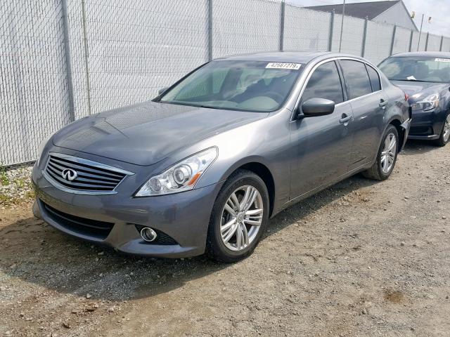 JN1CV6AR6DM770610 - 2013 INFINITI G37 GRAY photo 2