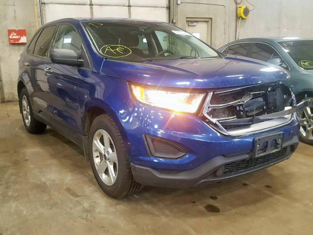 2FMTK4G94FBC12065 - 2015 FORD EDGE SE BLUE photo 1