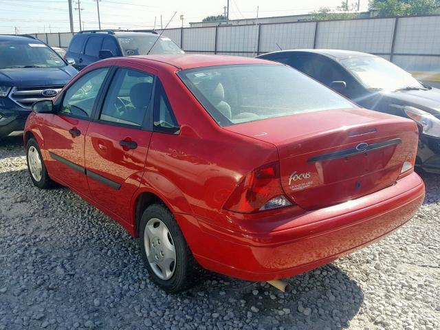 1FAFP33P02W357135 - 2002 FORD FOCUS LX RED photo 3