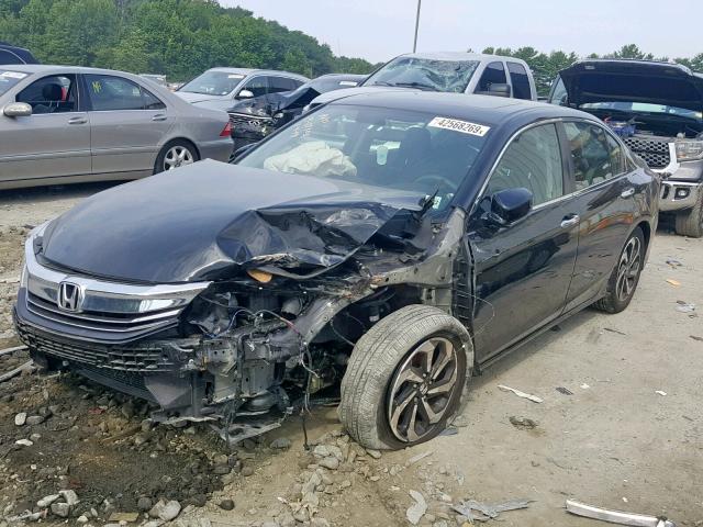 1HGCR2F73HA177829 - 2017 HONDA ACCORD EX BLACK photo 2