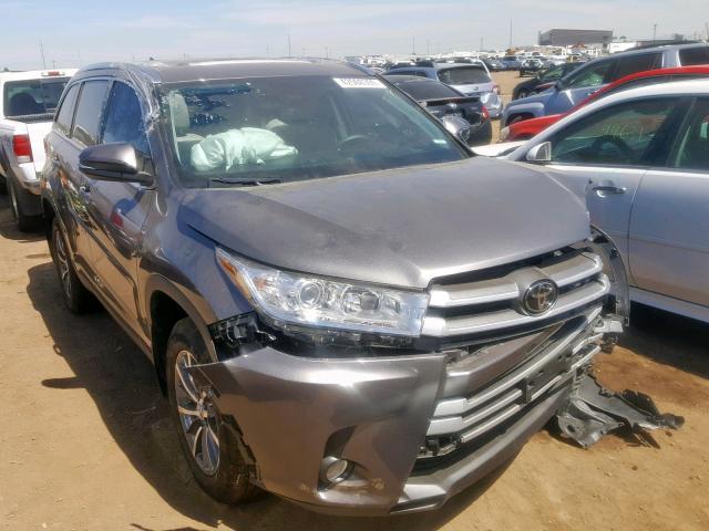 5TDJZRFH7KS923605 - 2019 TOYOTA HIGHLANDER GRAY photo 1