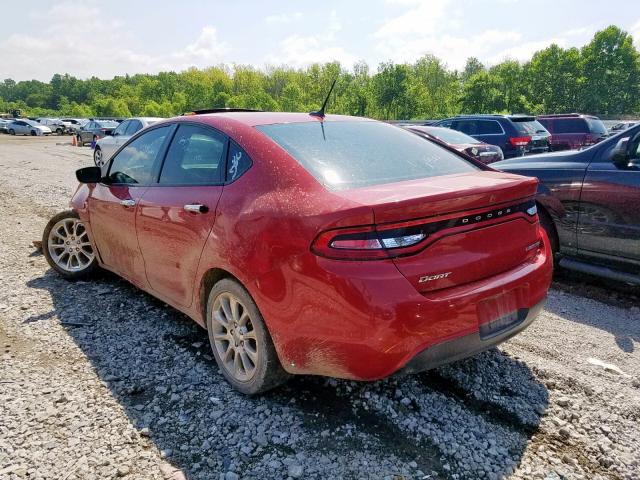 1C3CDFCB2ED745998 - 2014 DODGE DART LIMIT RED photo 3