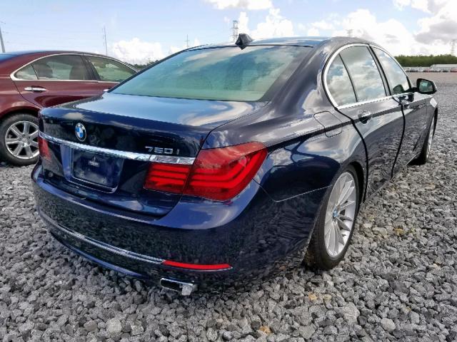 WBAYA8C58DD227616 - 2013 BMW 750 I BLUE photo 4