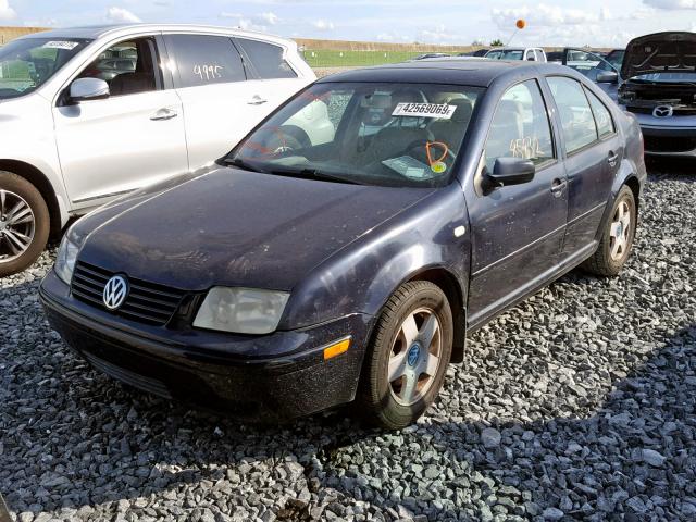 3VWSA29M8YM121954 - 2000 VOLKSWAGEN JETTA GLS BLUE photo 2