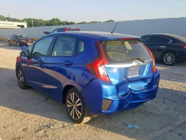 JHMGK5H81HS011491 - 2017 HONDA FIT EX BLUE photo 3