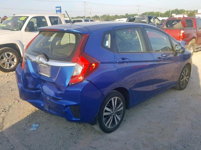 JHMGK5H81HS011491 - 2017 HONDA FIT EX BLUE photo 4