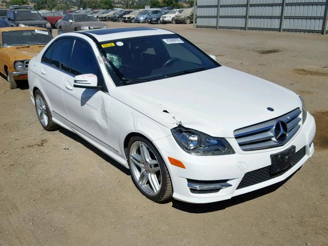 WDDGF4HB2DA795519 - 2013 MERCEDES-BENZ C 250 WHITE photo 1