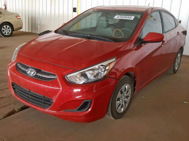 KMHCT4AE7GU067165 - 2016 HYUNDAI ACCENT SE RED photo 2