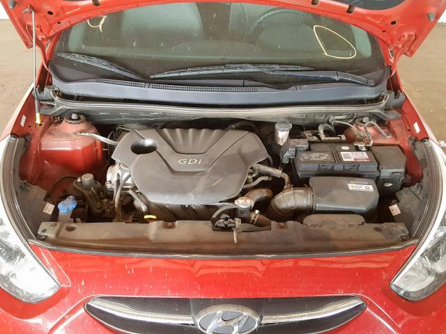 KMHCT4AE7GU067165 - 2016 HYUNDAI ACCENT SE RED photo 7