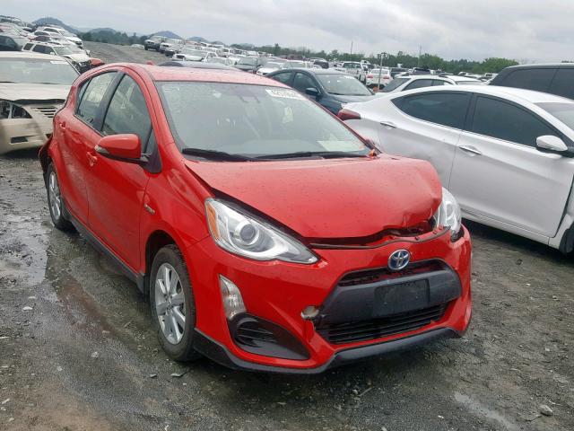 JTDKDTB38H1593764 - 2017 TOYOTA PRIUS C RED photo 1