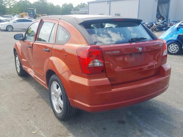 1B3HB48B47D314751 - 2007 DODGE CALIBER SX ORANGE photo 3