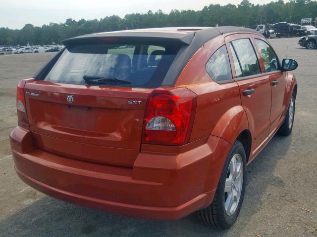 1B3HB48B47D314751 - 2007 DODGE CALIBER SX ORANGE photo 4