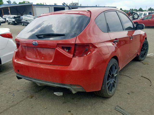 JF1GR89668L832887 - 2008 SUBARU IMPREZA WR RED photo 4