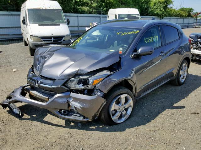 3CZRU6H71GM765106 - 2016 HONDA HR-V EXL GRAY photo 2