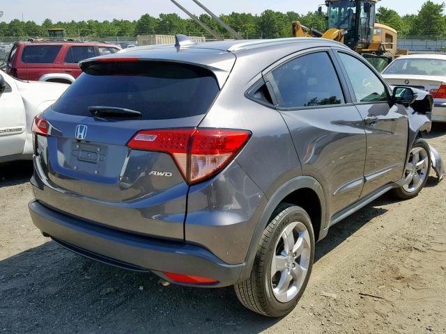 3CZRU6H71GM765106 - 2016 HONDA HR-V EXL GRAY photo 4