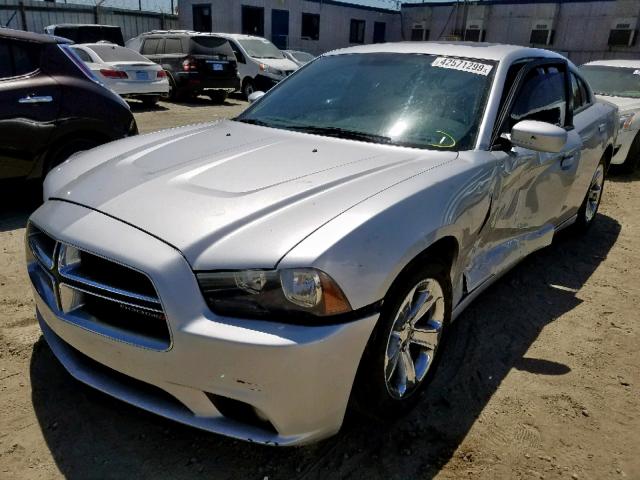 2C3CDXHG4CH271448 - 2012 DODGE CHARGER SX SILVER photo 2