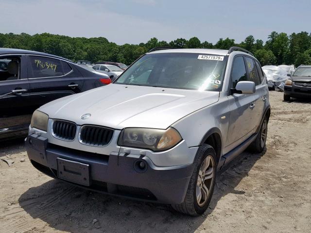 WBXPA93435WD16906 - 2005 BMW X3 3.0I SILVER photo 2