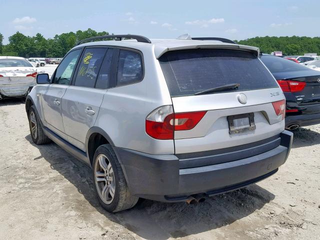 WBXPA93435WD16906 - 2005 BMW X3 3.0I SILVER photo 3