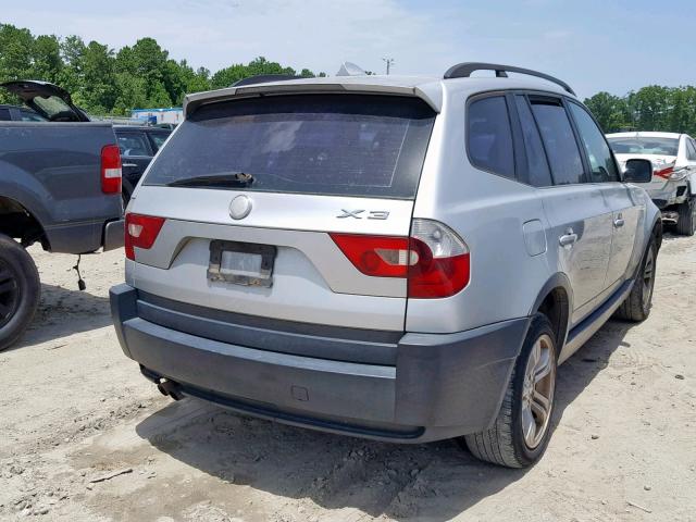 WBXPA93435WD16906 - 2005 BMW X3 3.0I SILVER photo 4