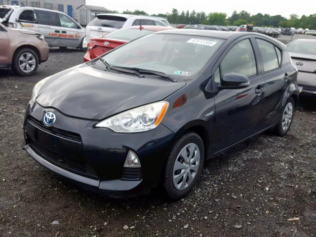 JTDKDTB37D1544176 - 2013 TOYOTA PRIUS C BLACK photo 2