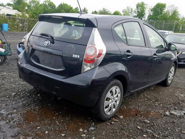 JTDKDTB37D1544176 - 2013 TOYOTA PRIUS C BLACK photo 4