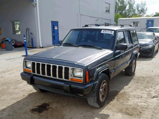 1J4FT68S2YL156619 - 2000 JEEP CHEROKEE L GREEN photo 2