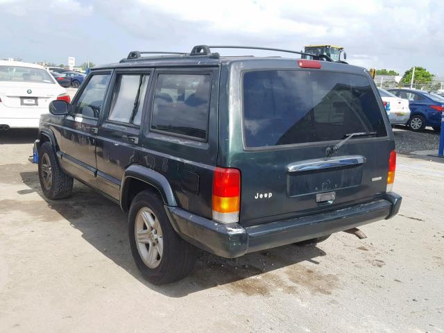 1J4FT68S2YL156619 - 2000 JEEP CHEROKEE L GREEN photo 3