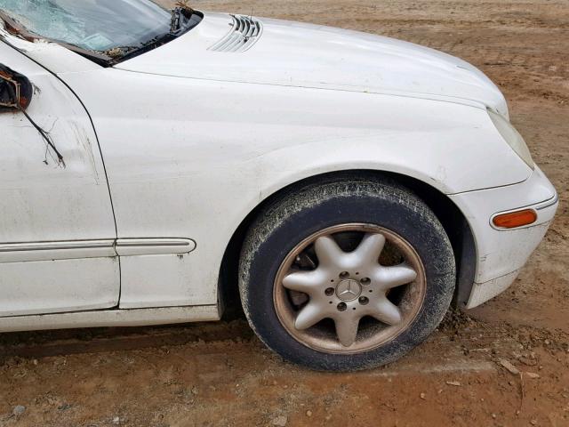 WDBRF64J73F352875 - 2003 MERCEDES-BENZ C 320 WHITE photo 9