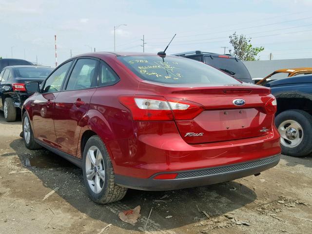 1FADP3F22DL156378 - 2013 FORD FOCUS SE RED photo 3