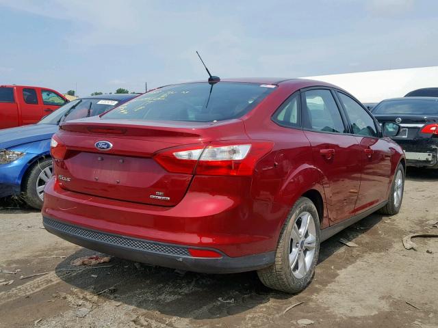1FADP3F22DL156378 - 2013 FORD FOCUS SE RED photo 4