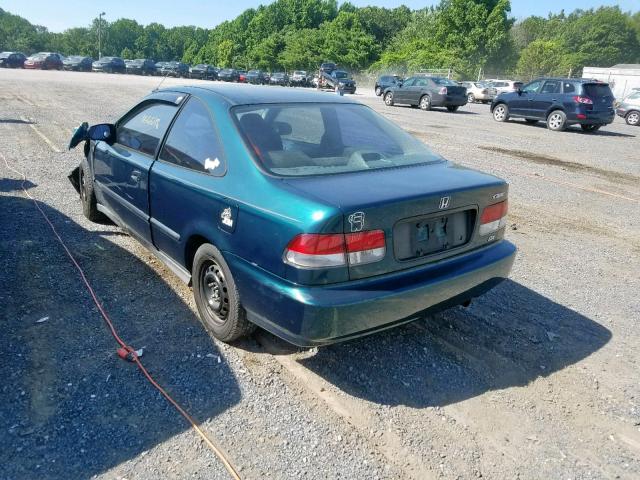 1HGEJ6226WL113786 - 1998 HONDA CIVIC DX GREEN photo 3