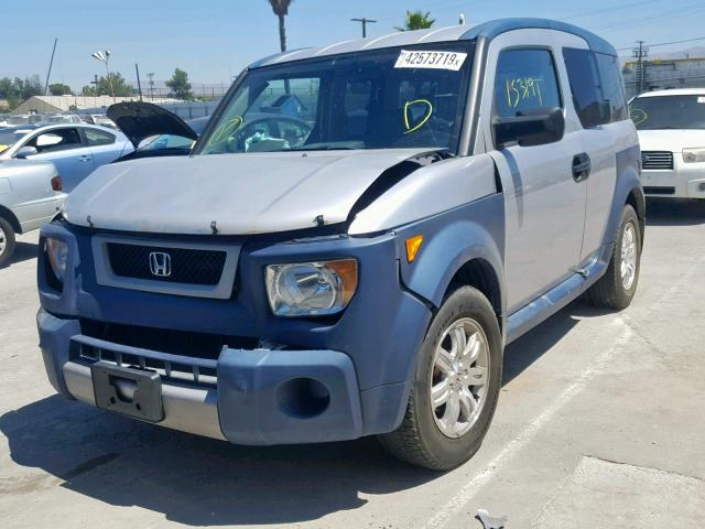 5J6YH286X6L009189 - 2006 HONDA ELEMENT EX SILVER photo 2