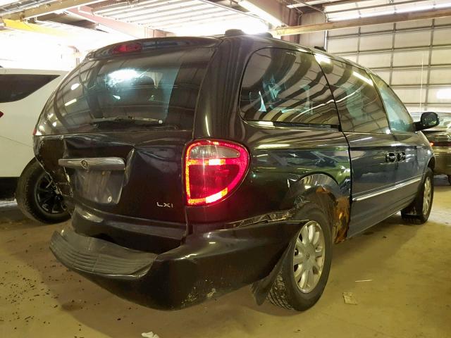 2C8GP54L73R276020 - 2003 CHRYSLER TOWN & CNT BLACK photo 4