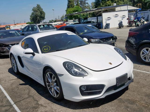 WP0AA2A85FK160437 - 2015 PORSCHE CAYMAN WHITE photo 1