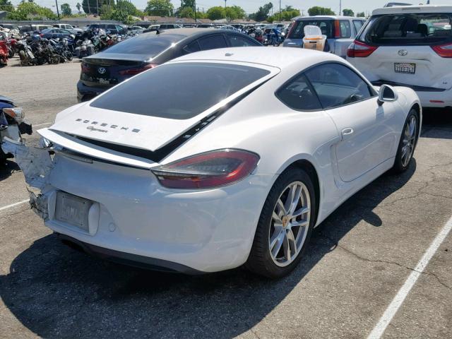 WP0AA2A85FK160437 - 2015 PORSCHE CAYMAN WHITE photo 4