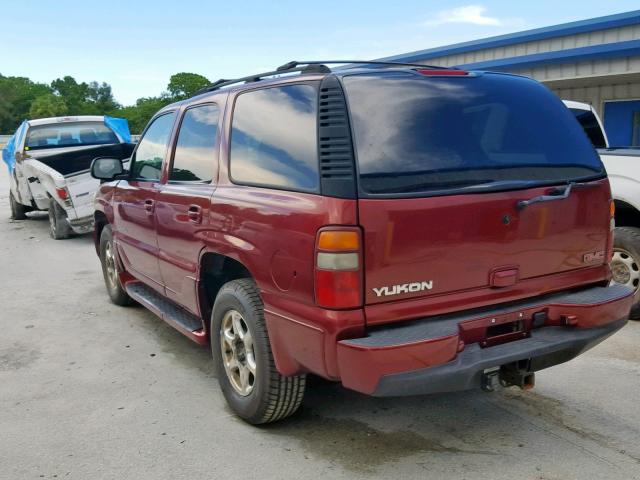 1GKEK63U22J279261 - 2002 GMC DENALI BURGUNDY photo 3