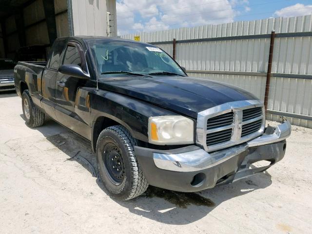 1D7HW42N45S287829 - 2005 DODGE DAKOTA SLT BLACK photo 1