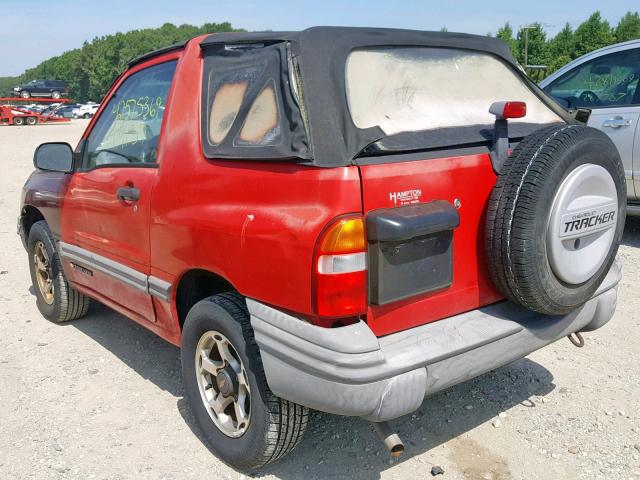 2CNBE18C1X6931344 - 1999 CHEVROLET TRACKER RED photo 3