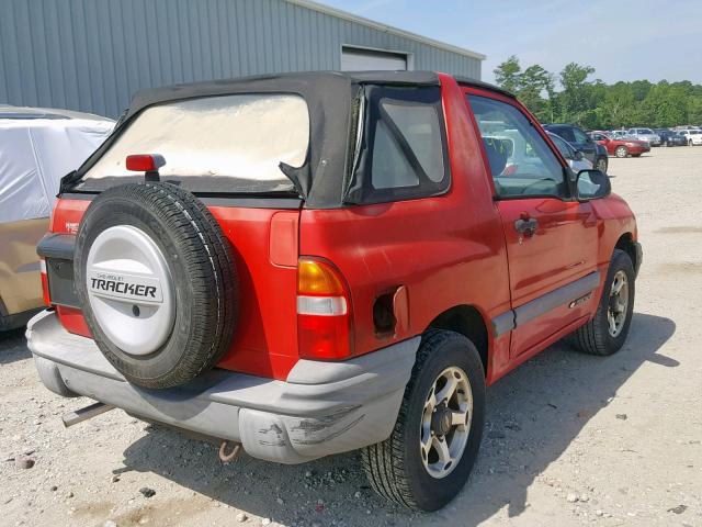 2CNBE18C1X6931344 - 1999 CHEVROLET TRACKER RED photo 4