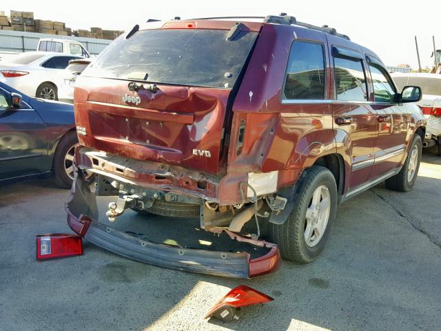 1J8HR58N17C544434 - 2007 JEEP GRAND CHER BURGUNDY photo 4