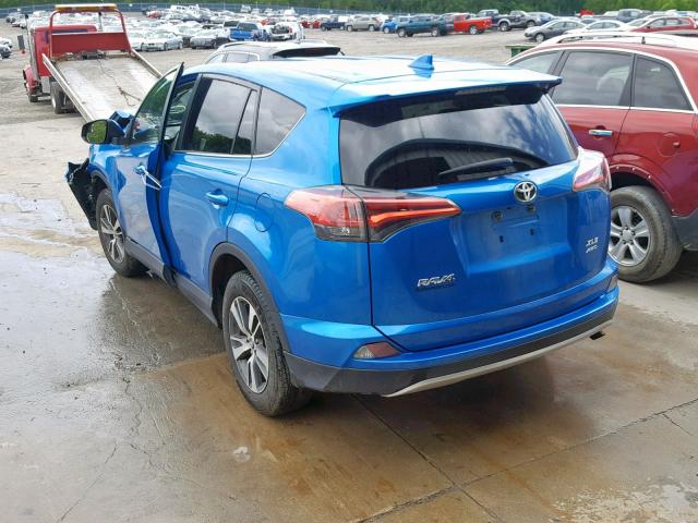 2T3RFREV5JW783683 - 2018 TOYOTA RAV4 ADVEN BLUE photo 3