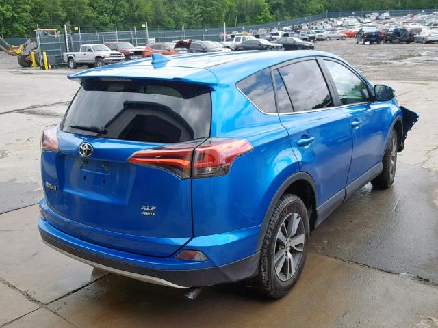 2T3RFREV5JW783683 - 2018 TOYOTA RAV4 ADVEN BLUE photo 4