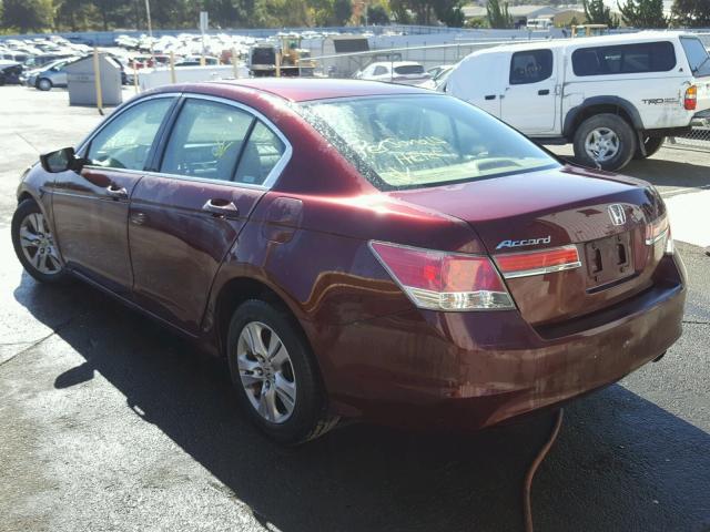 1HGCP2F47BA007735 - 2011 HONDA ACCORD LXP BURGUNDY photo 3