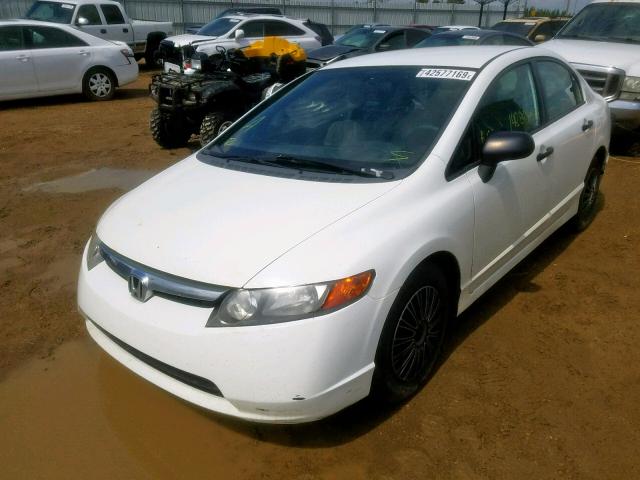 2HGFA16258H104238 - 2008 HONDA CIVIC DX WHITE photo 2