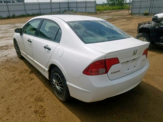 2HGFA16258H104238 - 2008 HONDA CIVIC DX WHITE photo 3