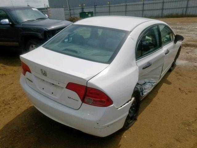 2HGFA16258H104238 - 2008 HONDA CIVIC DX WHITE photo 4