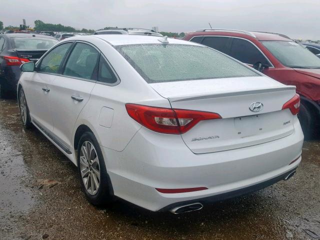 5NPE34AF5GH267607 - 2016 HYUNDAI SONATA SPO WHITE photo 3