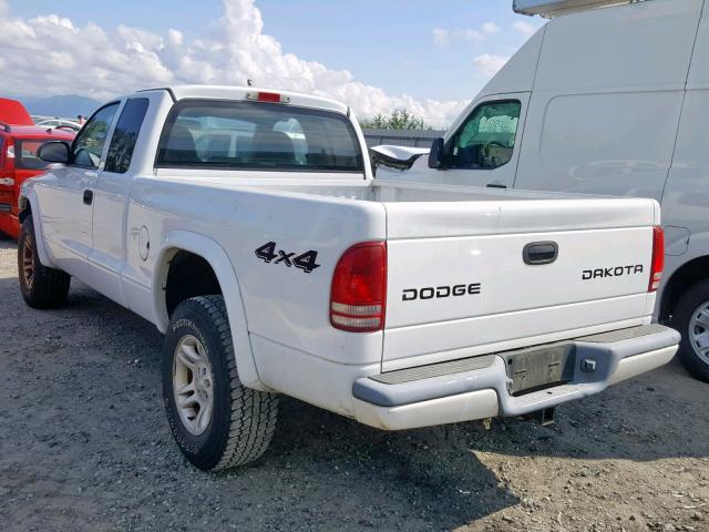 1D7HG32X33S233170 - 2003 DODGE DAKOTA SPO WHITE photo 3