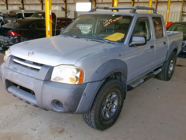 1N6ED27T81C344274 - 2001 NISSAN FRONTIER C SILVER photo 2